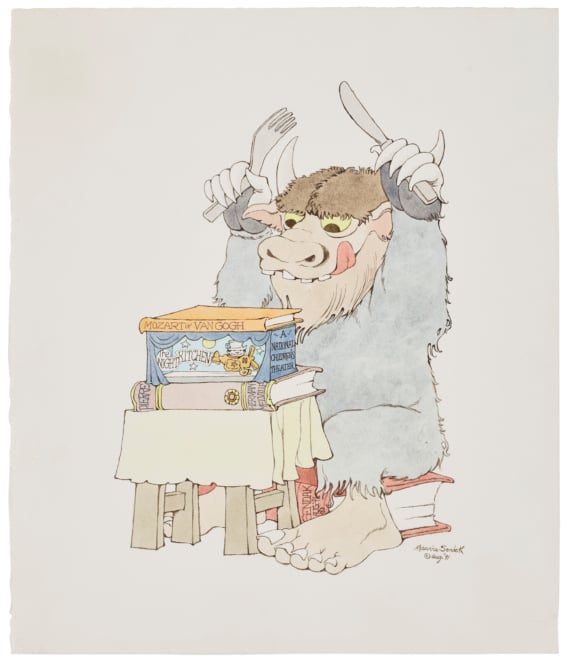 'Maurice Sendak (1928-2012), Almuerzo literario', 1991. Valor estimado: 25.000-35.000 dólares. Ofrecido en 'Maurice Sendak: Artist, Collector, Connoisseur' el 10 de junio de 2025 en Christie's de Nueva York