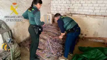 Seis detenidos y 1,5 toneladas de cable robado recuperadas en dos ciudades