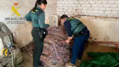 Seis detenidos y 1,5 toneladas de cable robado recuperadas en dos ciudades