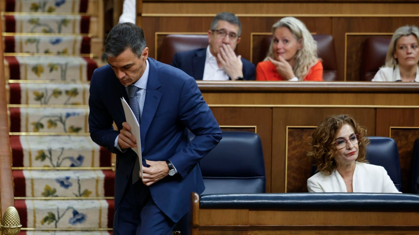 MADRID, 18/06/2025.- El presidente del Gobierno, Pedro Sánchez, durante la sesión de control al Ejecutivo que se celebra este miércoles en el Congreso. EFE/Mariscal