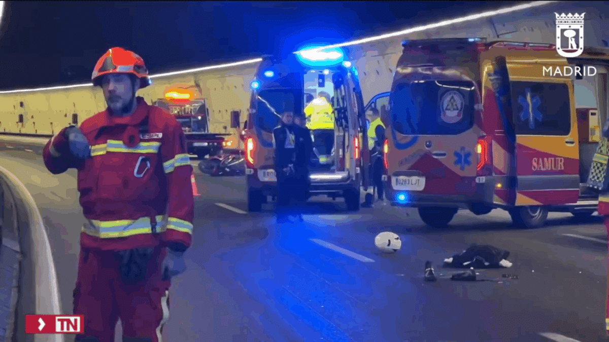 Motorista de 29 años, en estado crítico tras sufrir un accidente en la M-30