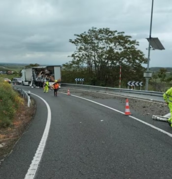 Dos heridos en accidente por salida de vía en la N-232 a [...]