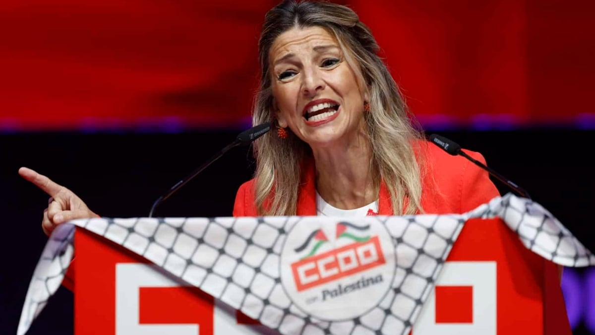 Yolanda Díaz, en el Congreso de CCOO.