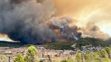 Estabilizado el incendio en Rajadell (Barcelona) tras quemar 30 hectáreas forestales y agrícolas
