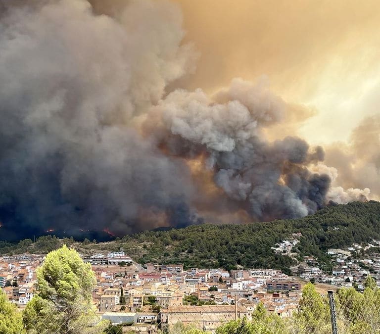 Estabilizado el incendio en Rajadell (Barcelona) tras quemar 30 hectáreas forestales y agrícolas