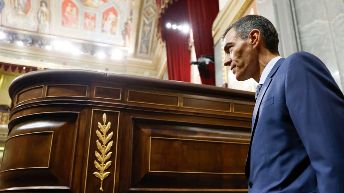 Pedro Sánchez entra al hemiciclo.
