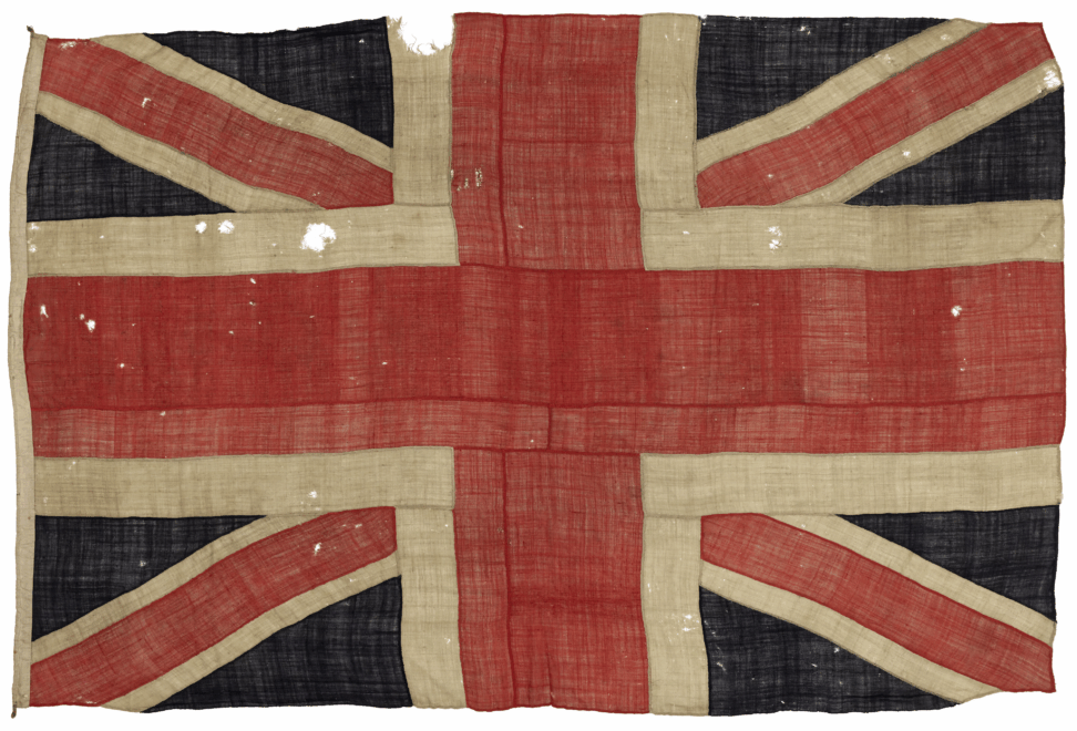 Union Jack que ondeó el HMS Spartiate en la batalla de Trafalgar el 21 de octubre de 1805