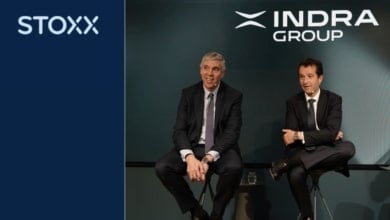 Indra se estrena en el Stoxx 600 situándose entre las diez firmas más alcistas
