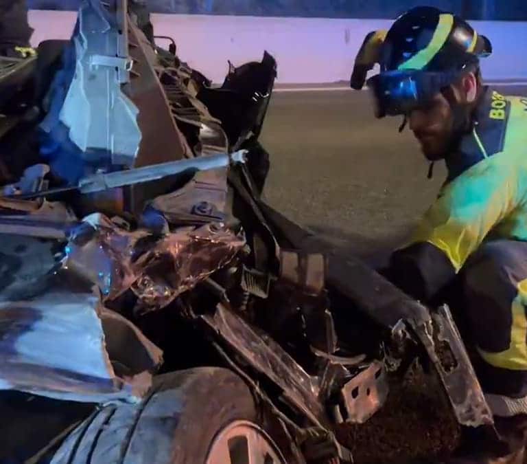 Muere una mujer y cuatro heridos en colisión de dos coches en la M-40 en Moratalaz