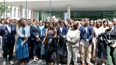 Cientos de jueces y fiscales protestan contra las reformas del Gobierno