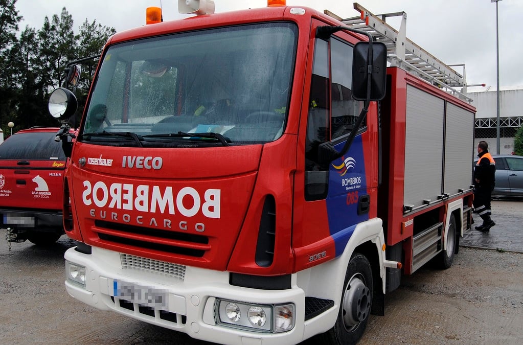 Camión de bomberos de Extremadura.