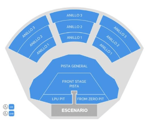 Plano del Auditorio Miguel Ríos.