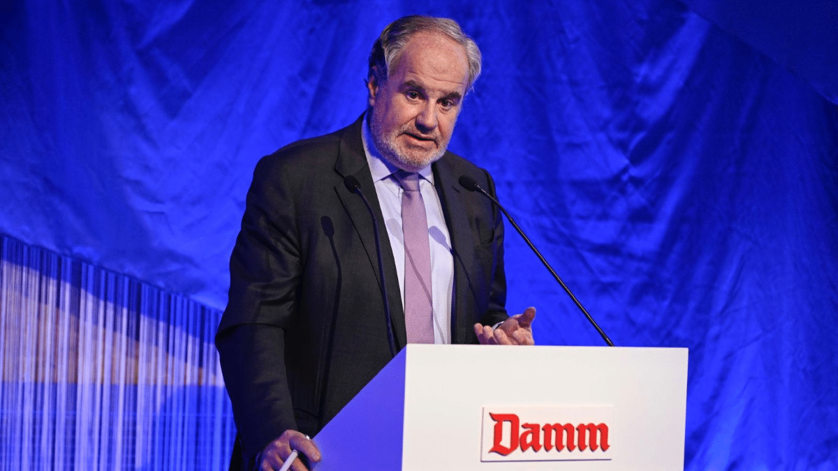 El presidente ejecutivo de Damm, Demetrio Carceller Arce, durante la junta de accionistas.