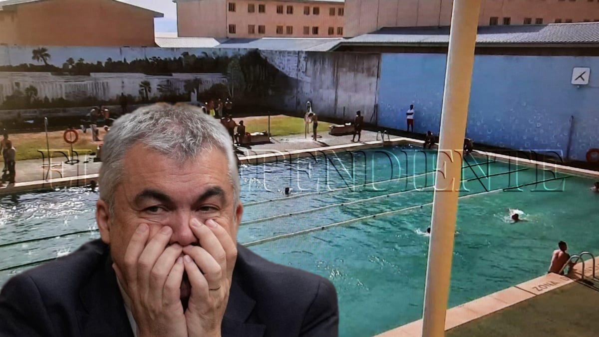 Imagen real de la piscina de la cárcel de Soto del Real, a la que ayer ingresó Santos Cerdán
