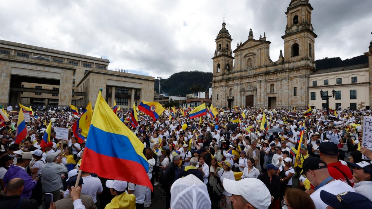 Manifestación contra la violencia en Bogotá