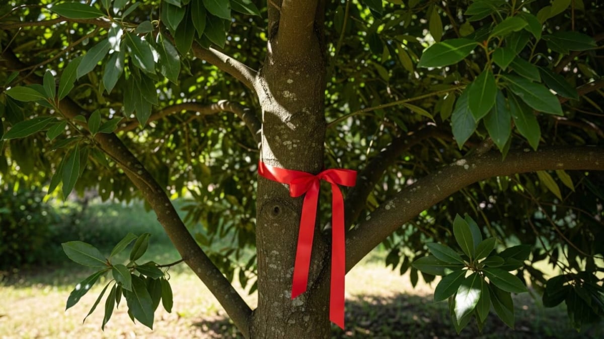 El significado de poner una cinta roja en un árbol de laurel según el Feng Shui