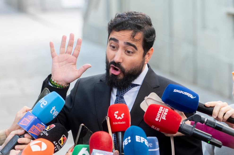 El eurodiputado y líder de Se Acabó La Fiesta (SALF), Luis 'Alvise' Pérez, a su llegada al Tribunal Supremo