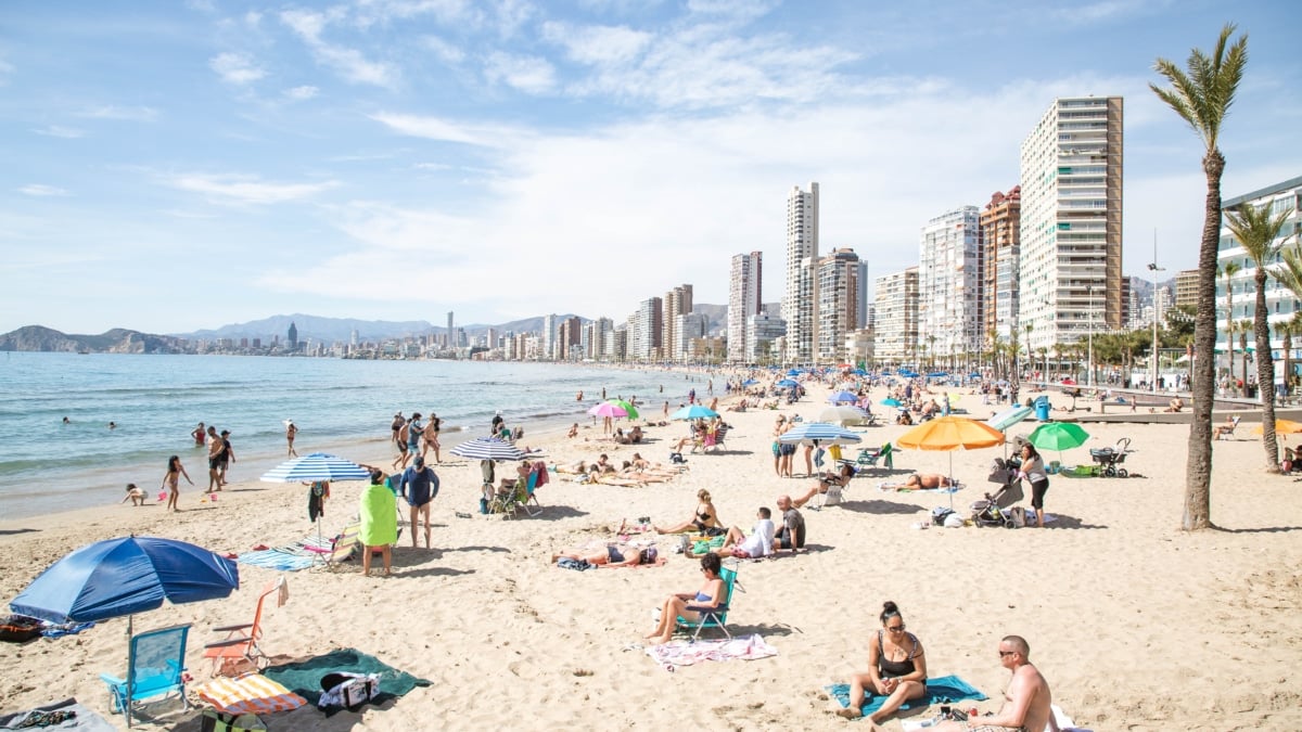 Playa de Poniente de Benidorm.