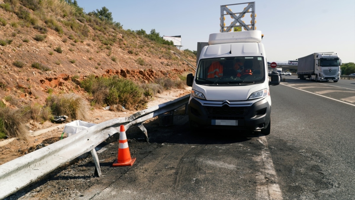Fotografía de archivo tras un accidente en la carretera