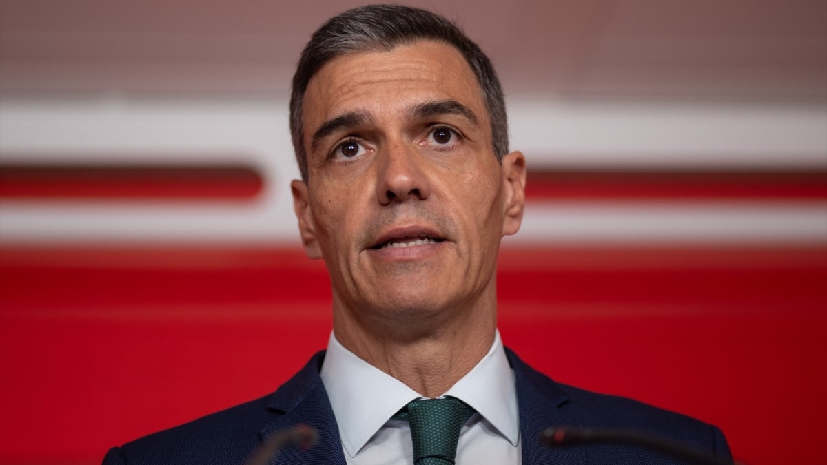 Pedro Sánchez, en la sede del PSOE.