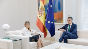 Yolanda Díaz con bochorno o con enfermedad del beso