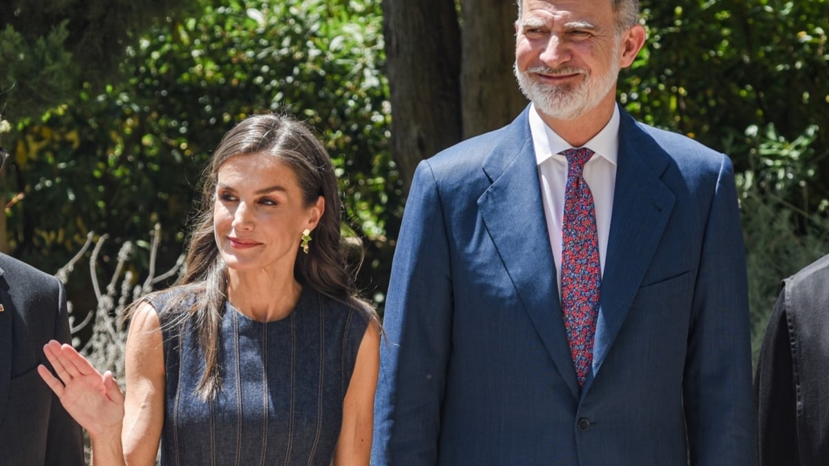Los Reyes Felipe VI y Letizia durante la celebración del acto central del Milenario de la fundación del Monasterio de Montserrat, en la Abadía de Montserrat.