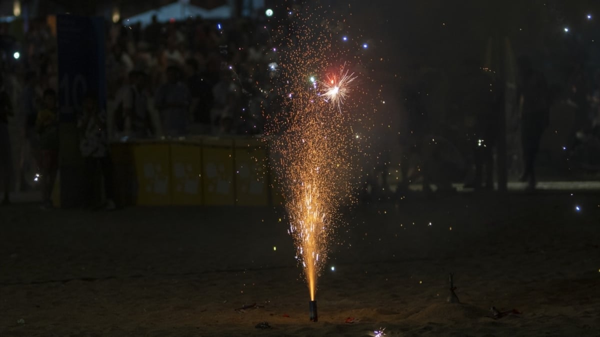 Noche de San Juan en Barcelona.