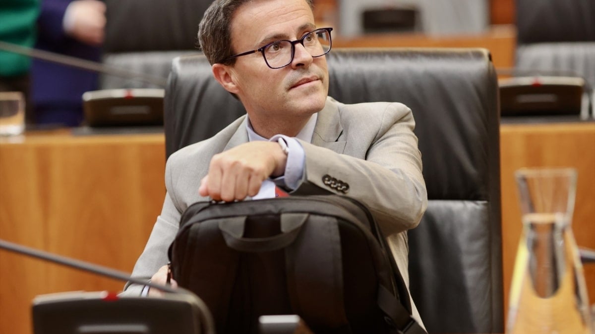 Miguel Ángel Gallardo, en la Asamblea de Extremadura.