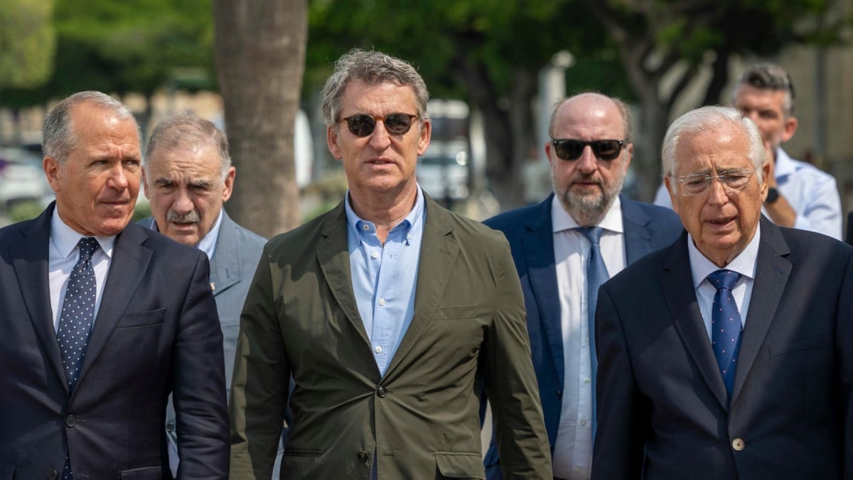 El presidente del PP, Alberto Núñez Feijóo, este miércoles en Melilla