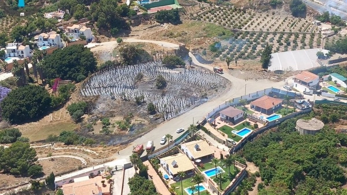 Extinguido el incendio forestal declarado en Frigiliana tras varias horas