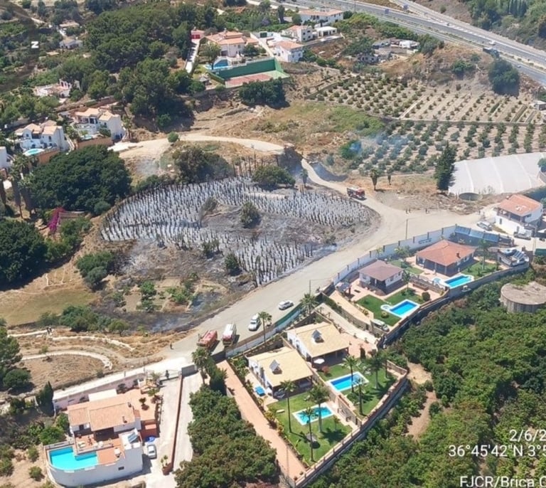 Extinguido el incendio forestal declarado en Frigiliana tras varias horas