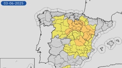 Avisos meteorológicos activos en España: tormentas, costeros y rissagas de nivel naranja