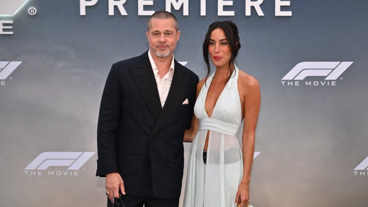 Inés de Ramón y Brad Pitt se dejaron ver en la premiere de F1: The Movie