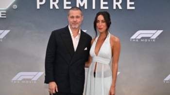 Inés de Ramón y Brad Pitt se dejaron ver en la premiere de F1: The Movie