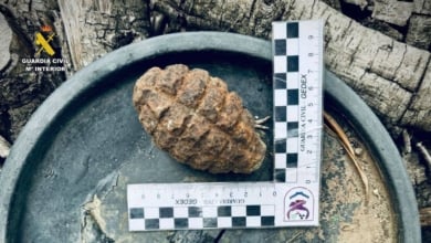 Desactivan una granada de la Guerra Civil hallada en finca de Puebla de Alcocer