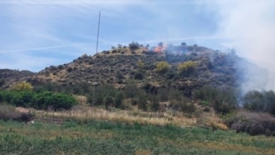 Infoca combate un incendio declarado en el entorno de Fonelas, Granada