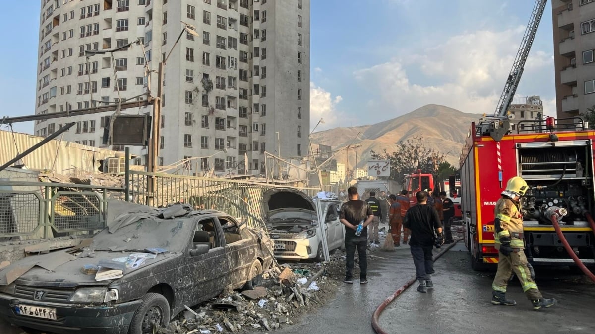 Zona atacada por Israel en Irán