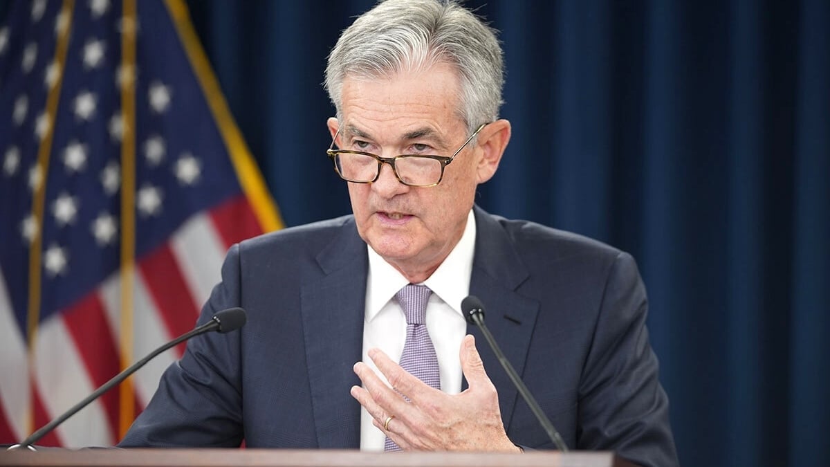 El presidente de la Reserva Federal de EE. UU. (FOMC), Jerome Powell, habla durante una conferencia de prensa.