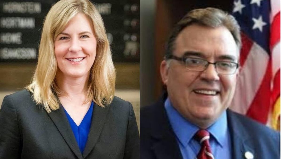 Melissa Hortman y John Hoffman