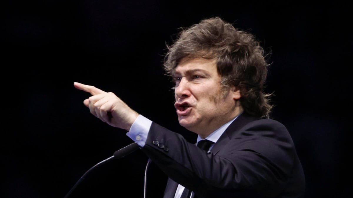 El presidente de Argentina, Javier Milei, interviene este domingo en la clausura del Madrid Economic Forum 2025