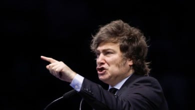Milei, en Madrid, tras la protesta contra Sánchez: "Si quieren zurrar al bandido, sigan, yo no tengo problema"