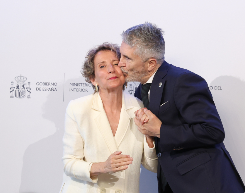 El ministro del Interior, Fernando Grande-Marlaska, preside la toma de posesión de la nueva secretaria de Estado de Seguridad, Aina Calvo