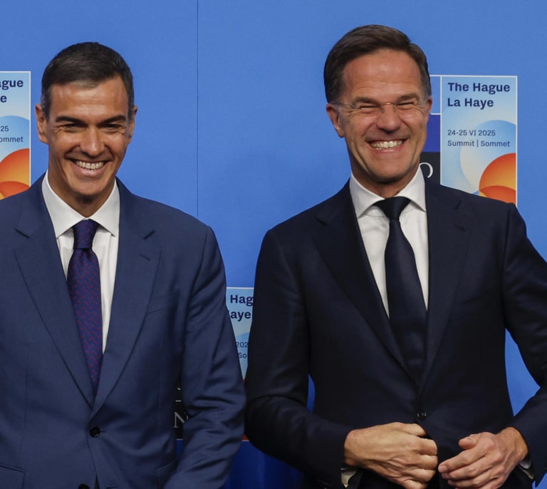 Rutte sobre los cálculos de Sánchez: "Cree que puede cumplir los objetivos con el 2,1% pero la OTAN afirma que debe ser el 3,5%"