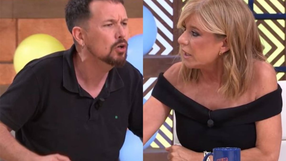 Pablo Iglesias y Esther Palomera en Malas lenguas