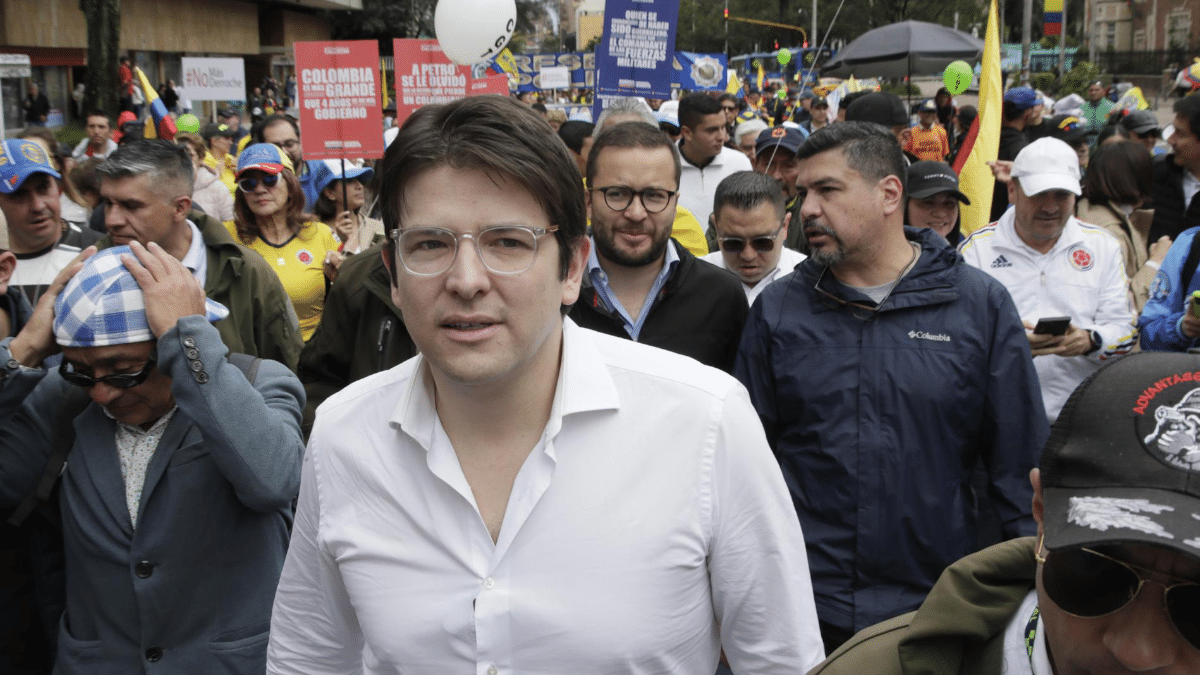 Miguel Uribe Turbay, en un acto político en noviembre de 2024.