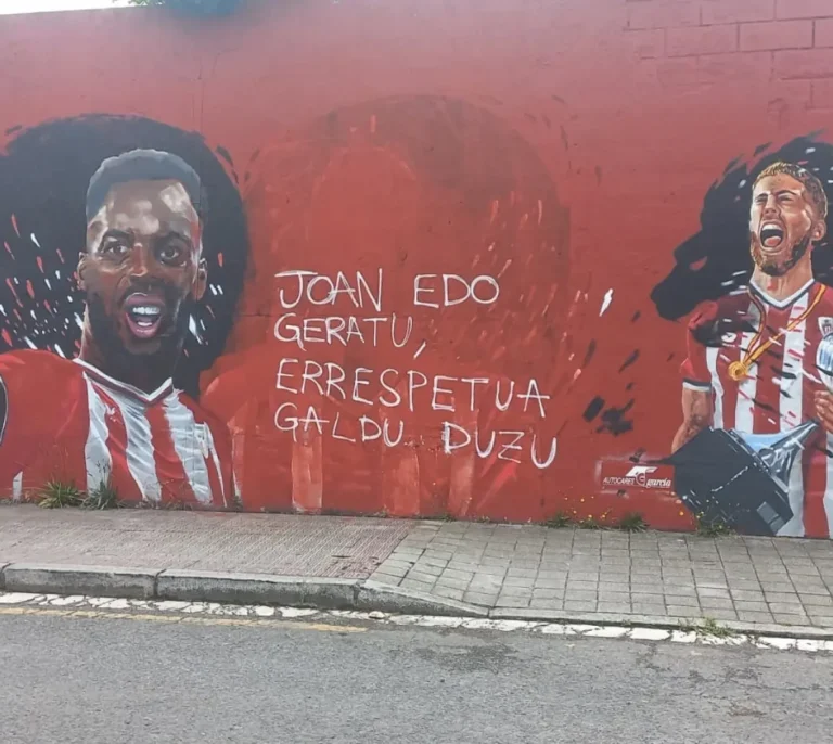 El mural de Nico Williams en Barakaldo vuelve a sufrir actos vandálicos