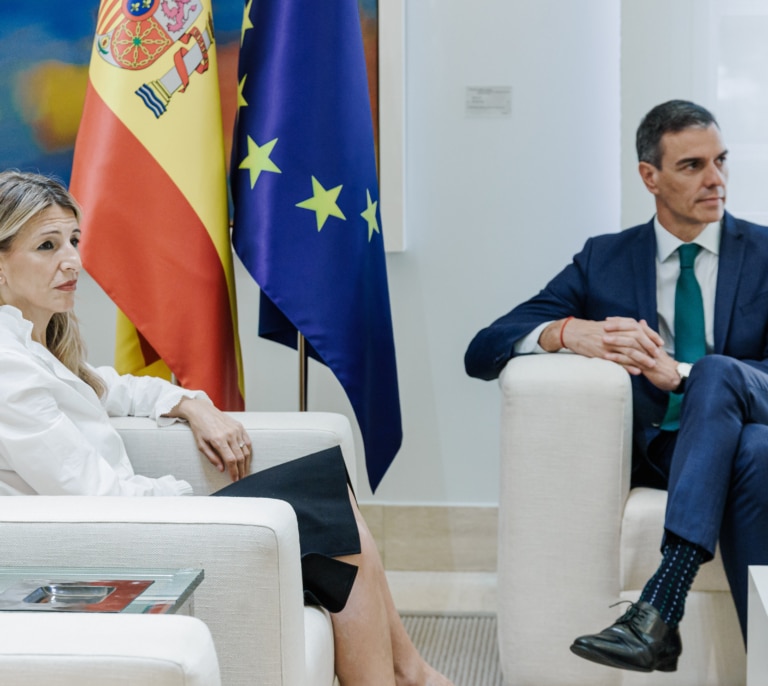 Yolanda Díaz exigió a Pedro Sánchez estar en el "puente de mando" de la estrategia política del Ejecutivo