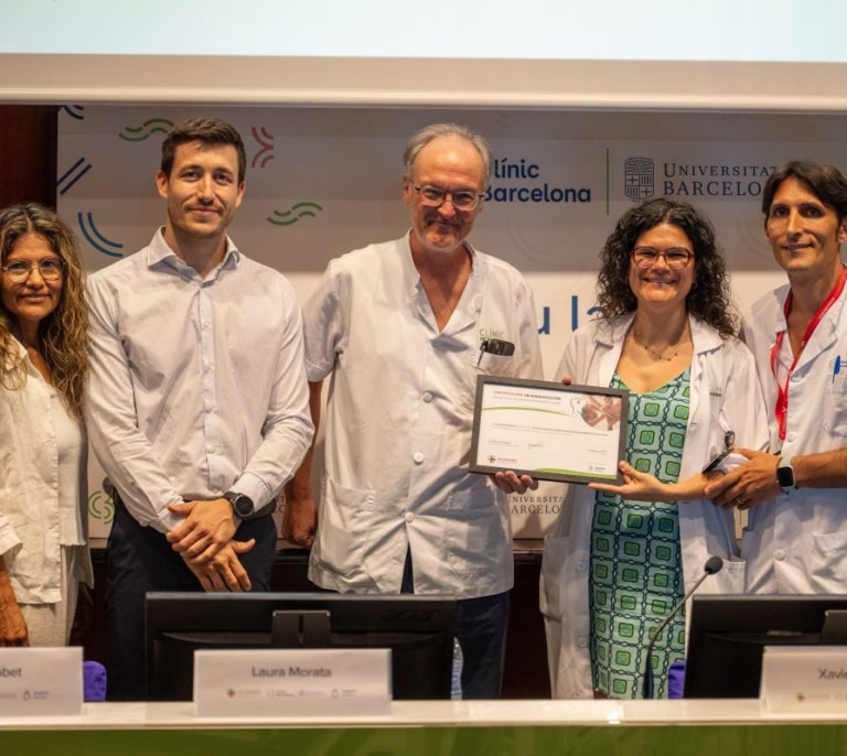 El Clínic Barcelona, certificado como el primer hospital en España en humanización de la atención de infecciones bacterianas graves