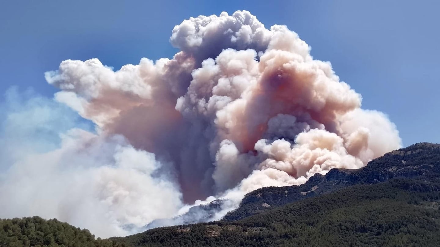 El incendio forestal de Paüls en Tarragona.