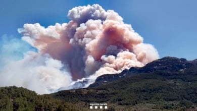 La Generalitat de Cataluña afirma que hay más de 2.300 hectáreas quemadas por el incendio en Paüls 